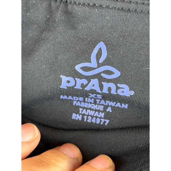 Prana Navy Blue Geometric Zipper Pocket Pull On Activewear Capri Pants Size XS - Picture 5 of 5
